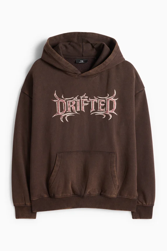 Oversized hoodie dark brown