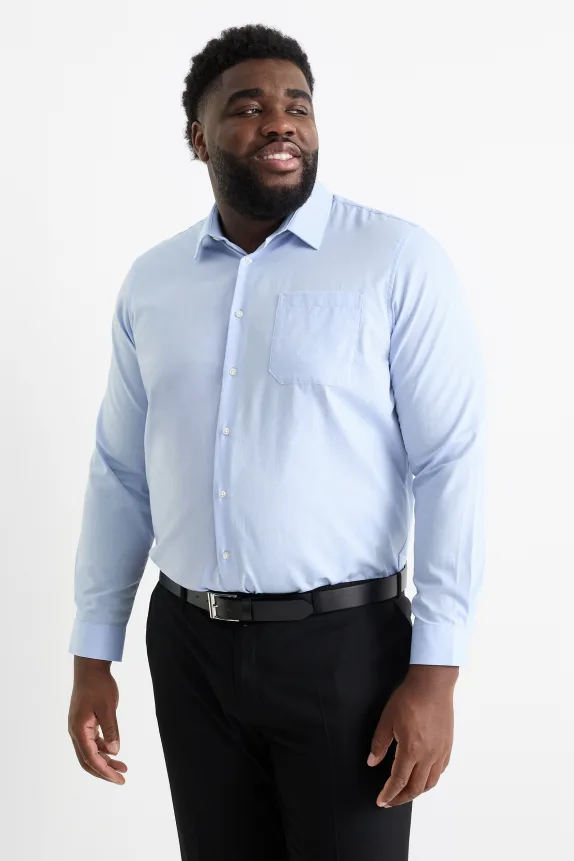 Business shirt - regular fit - kent collar - easy-iron light blue