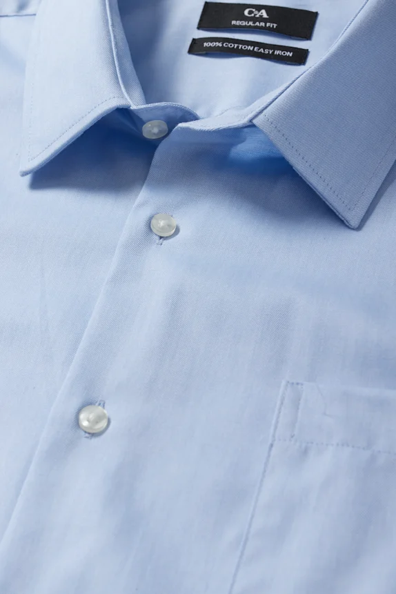 Business shirt - regular fit - kent collar - easy-iron light blue