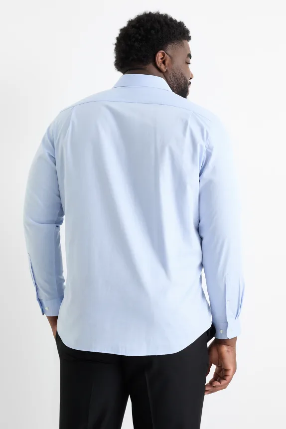 Business shirt - regular fit - kent collar - easy-iron light blue