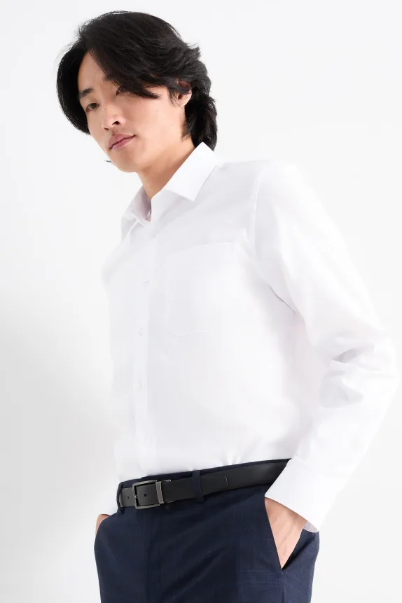 Business shirt - regular fit - kent collar - easy-iron cremewhite