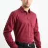 Business shirt - regular fit - kent collar - easy-iron dark red
