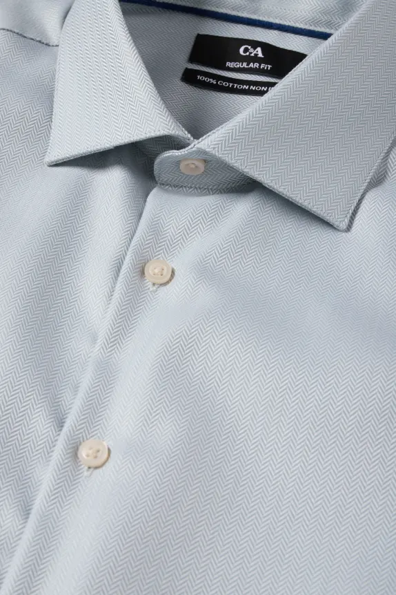 Business shirt - regular fit - cutaway collar - easy-iron mint green