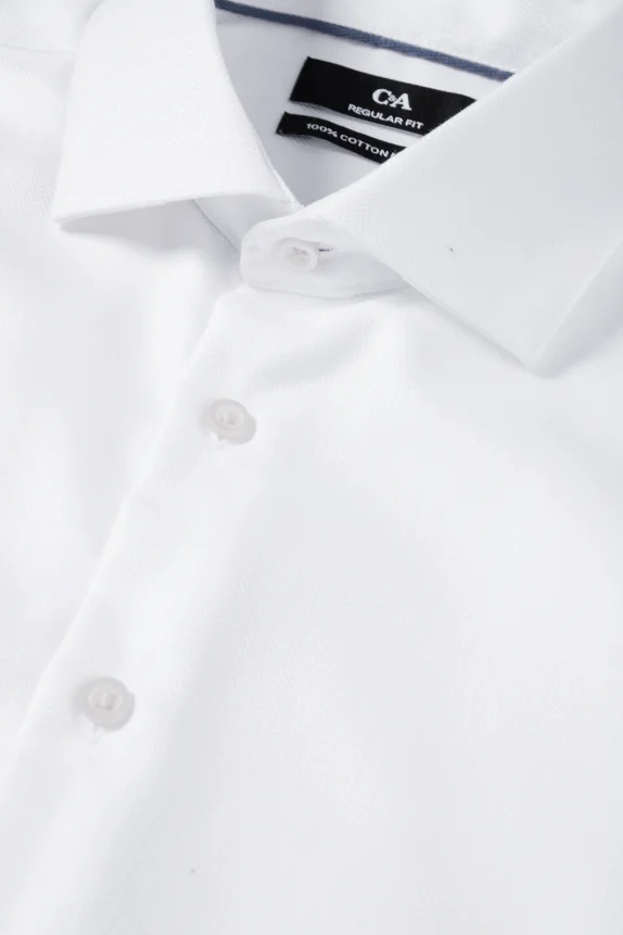 Business shirt - regular fit - cutaway collar - easy-iron white