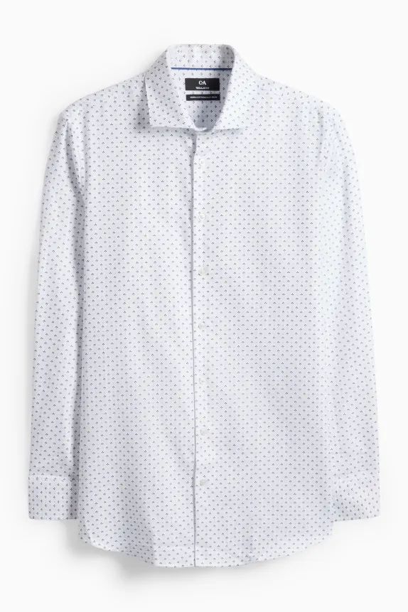 Business shirt - regular fit - cutaway collar - easy-iron white