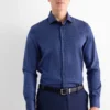 Business shirt - regular fit - cutaway collar - easy-iron dark blue