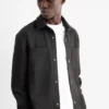 Shirt jacket - relaxed fit - kent collar black