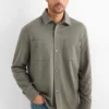 Shirt jacket - relaxed fit - kent collar green