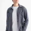 Shirt jacket - relaxed fit - kent collar dark blue