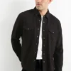 Shirt - regular fit - kent collar black