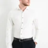Business shirt - body fit - cutaway collar - easy-iron - LYCRAÂ® cremewhite