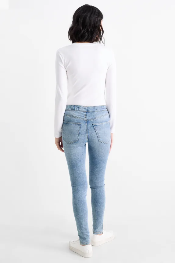 Multipack of 2 - jegging jeans - mid-rise waist denim-light blue