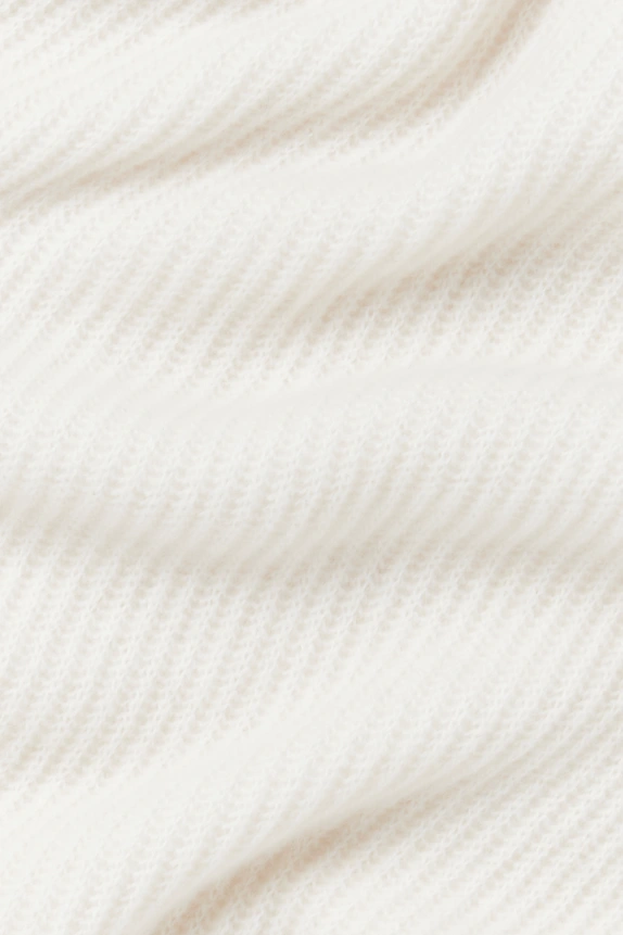 Cashmere scarf - ribbed cremewhite