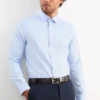 Business shirt - slim fit - cutaway collar - easy-iron light blue