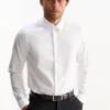 Business shirt - slim fit - cutaway collar - easy-iron white