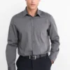 Business shirt - regular fit - Kent collar - easy-iron dark gray