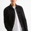 Denim shirt - regular fit - kent collar black