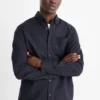 Shirt - regular fit - button-down collar dark blue