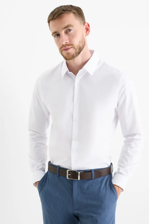 Business shirt - slim fit - kent collar white