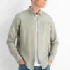 Shirt - regular fit - button-down collar green