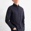 Shirt - regular fit - button-down collar dark blue