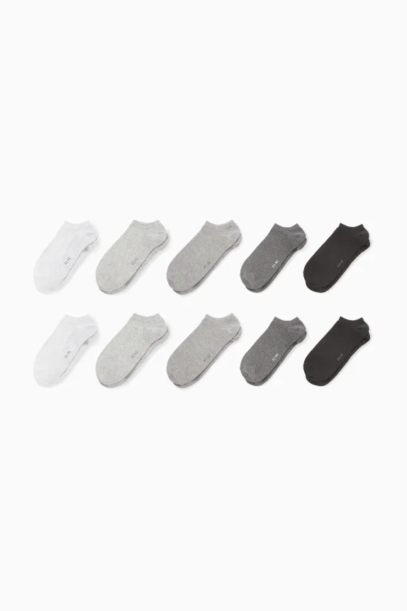 Multipack of 10 - trainer socks gray-melange
