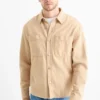 Denim shirt - regular fit - kent collar beige