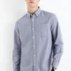 Shirt - regular fit - button-down collar blue