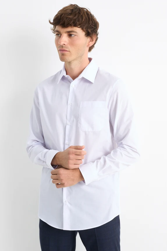 Business shirt - regular fit - kent collar white