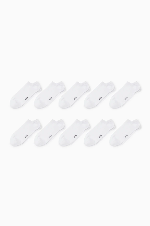 Multipack of 10 - trainer socks white