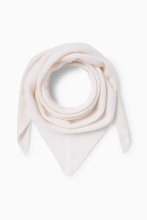 Cashmere scarf cremewhite