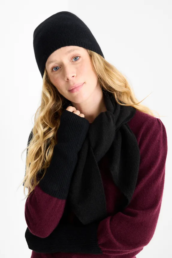Cashmere scarf black
