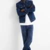 Regular jeansÂ with button fly - thermal jeans - LYCRAÂ® blue denim