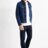 Regular jeansÂ with button fly - thermal jeans - LYCRAÂ® denim-dark blue