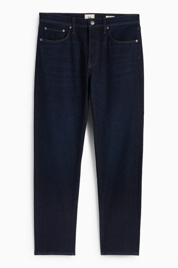 Regular jeans with button fly - thermal jeans - LYCRA® denim-dark blue 4 Regular jeans with button fly - thermal jeans - LYCRA® denim-dark blue