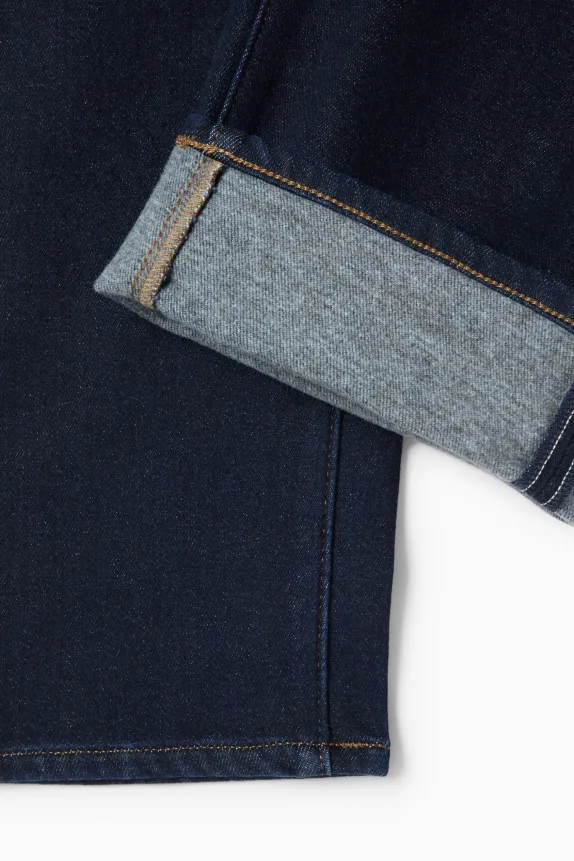 Regular jeans with button fly - thermal jeans - LYCRA® denim-dark blue 7 Regular jeans with button fly - thermal jeans - LYCRA® denim-dark blue