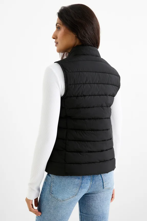 Quilted gilet black
