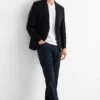 Trousers - regular fit denim-dark blue