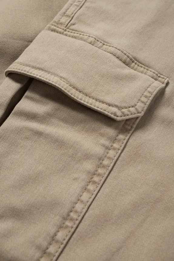 Cargo trousers - tapered fit - LYCRAÂ® light brown