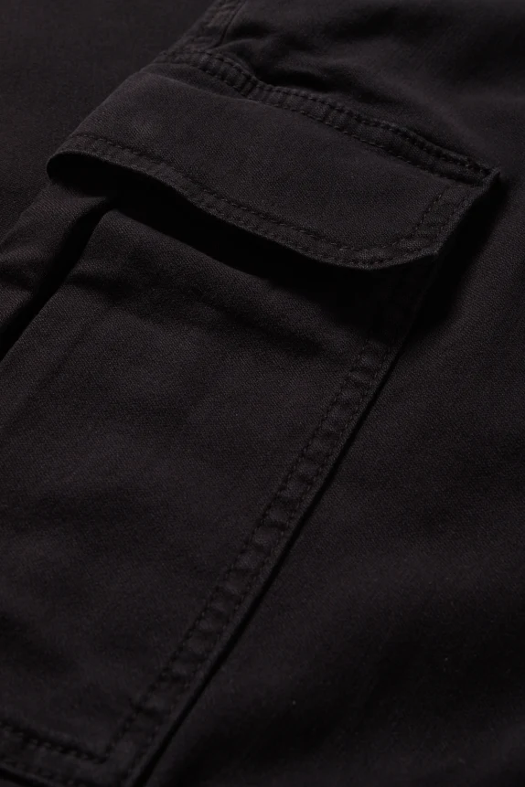 Cargo trousers - tapered fit - LYCRAÂ® black
