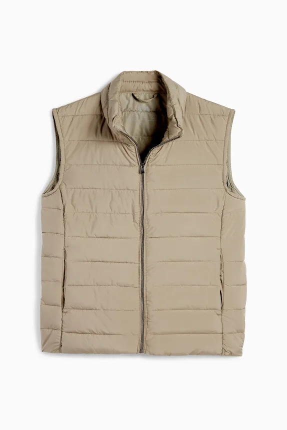 Quilted gilet light green