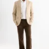 Chinos - regular fit - textured dark brown