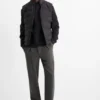 Chinos - tapered fit - check dark gray