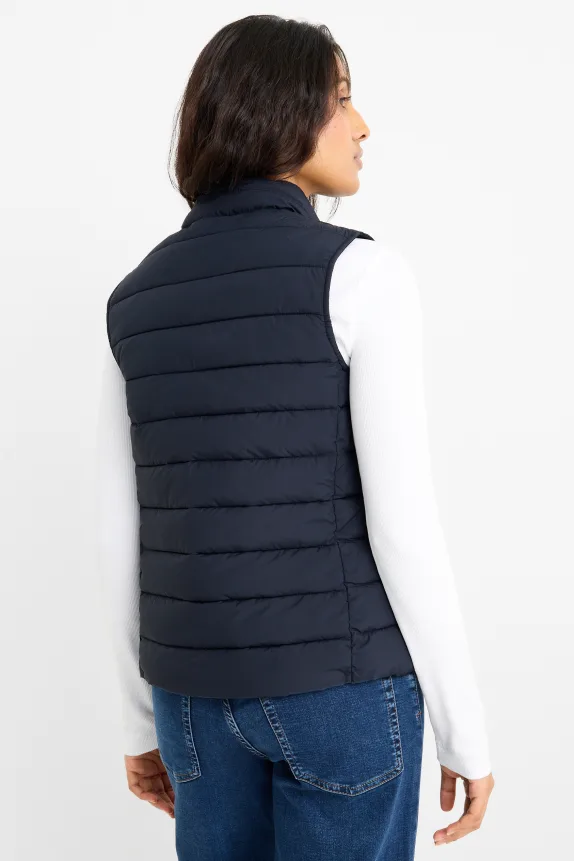 Quilted gilet dark blue