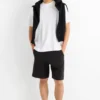 Sweat shorts - textured black