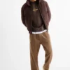 Corduroy trousers - relaxed fit brown
