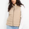 Quilted gilet light beige
