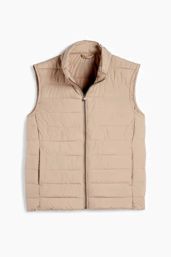 Quilted gilet light beige