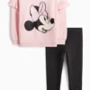 Minnie Mouse - set - sweatshirt and thermal leggings - 2 piece rose