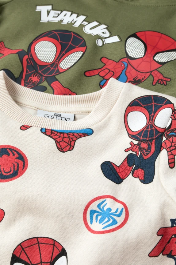 Multipack of 2 - Spidey - hoodie and sweatshirt beige / green